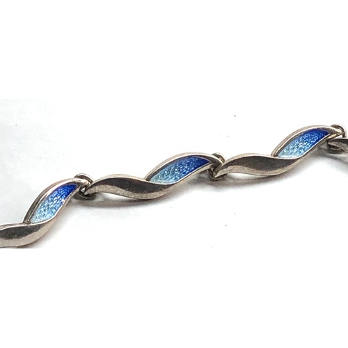 84 - Vintage silver and enamel bracelet