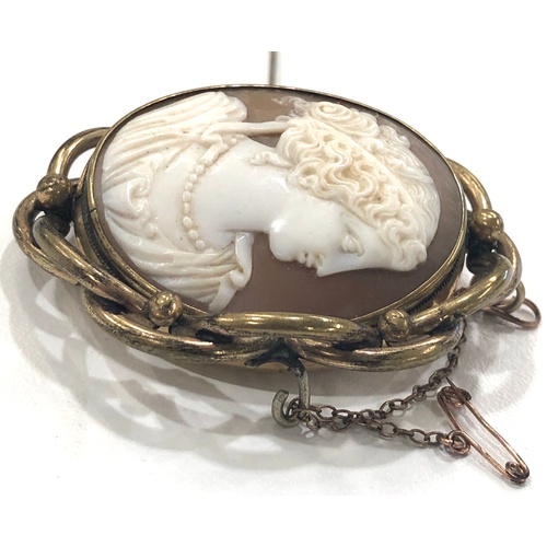 109 - Antique Shell Cameo Brooch, the approximate size of the cameo is 4cm by 3.5cm