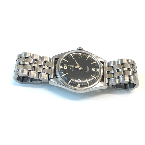 272 - Military RAF Omega Ranchero gents wristwatch military marks on cover S.T.Sainsbury 1250004 RAF stain... 