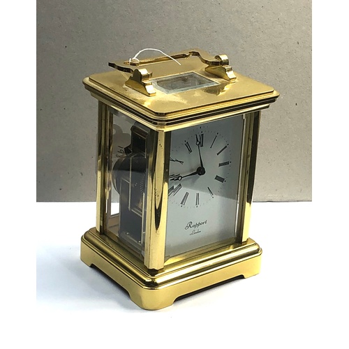 388 - Vintage brass carriage clock Rapport London