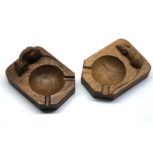 370 - 2 Mouseman ashtrays