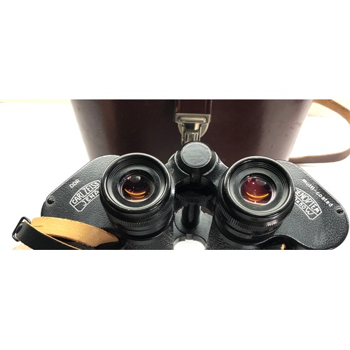 373 - Vintage cased carl Zeiss jena 10x50w binoculars