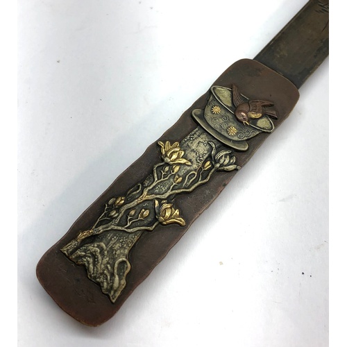 375 - Antique Japanese bronze paper knife