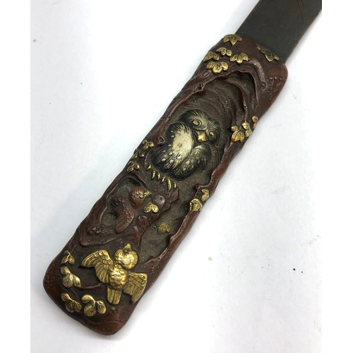 375 - Antique Japanese bronze paper knife