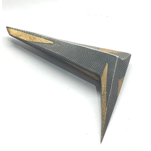 128 - Vintage silver and gold abstract brooch measures approx. 11cm wide hallmarked 925 on back