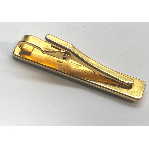 138 - Signed Gucci tie clip gold tone