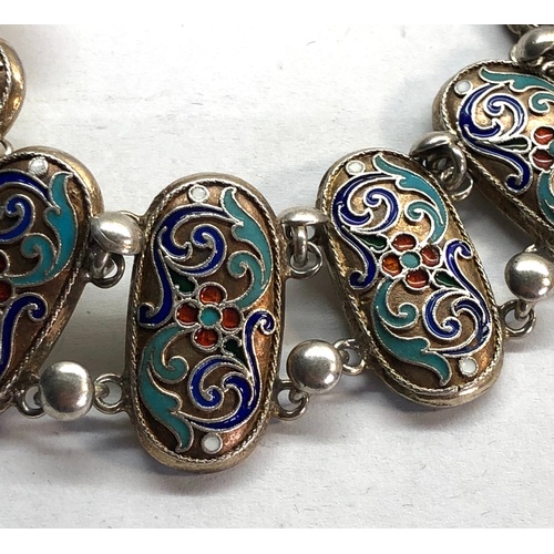 202 - Russian silver and enamel bracelet