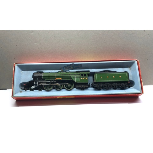 395 - Triang Hornby 4472 flying scotsman loco boxed missing lid