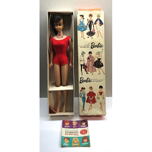 401 - Original vintage boxed vintage barbie doll complete with booklet and stand in box i