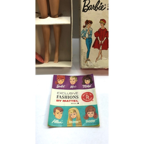 401 - Original vintage boxed vintage barbie doll complete with booklet and stand in box i