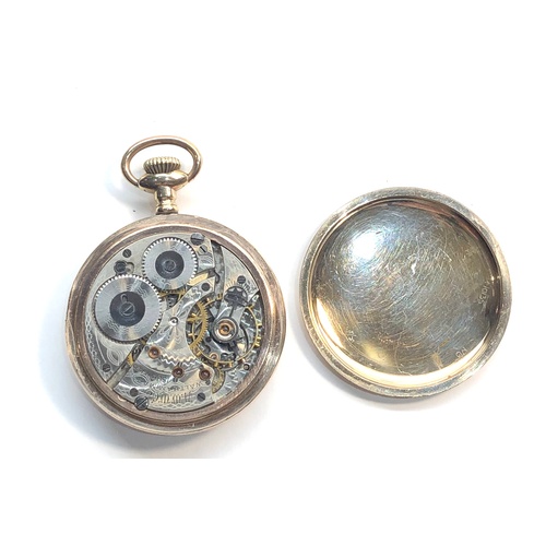 215 - Waltham A.W.W Co Waltham mass  pocket watch star and rack micro regulator rolled gold case open face... 