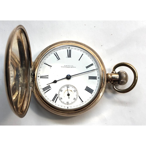 217 - Waltham Riverside pocket watch 3/4 plate lever movement 17 jewels No 12532232 stamped A.W.W Co Walth... 