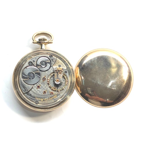 218 - Waltham Vanguard pocket watch full plate lever movement 23 jewel movement decorated with damascening... 