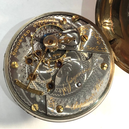 221 - Antique Swiss  H Jorgensen pocket watch full plate lever movement finely engraved 17 jewels gold pla... 