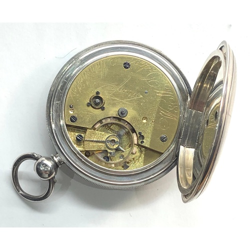 223 - Antique silver half hunter pocket watch W.M.Dodge  Manchester silver half hunter case Chester hallma... 