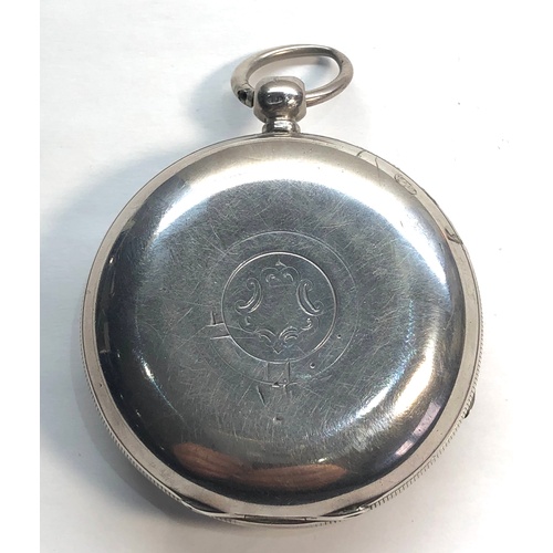 226 - Large silver pocket watch by H.Stone Leeds watch winds and ticks case measures approx 56mm dia not i... 