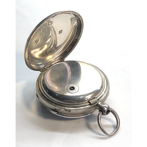 226 - Large silver pocket watch by H.Stone Leeds watch winds and ticks case measures approx 56mm dia not i... 