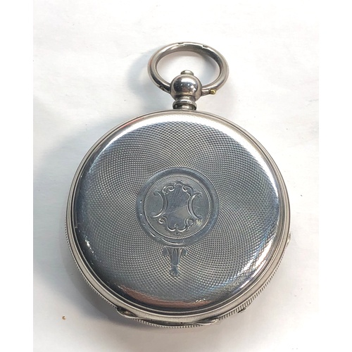 227 - Continental silver pocket watch silver hallmarked case measures approx 51mm not including loop or st... 