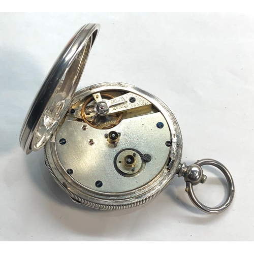 227 - Continental silver pocket watch silver hallmarked case measures approx 51mm not including loop or st... 