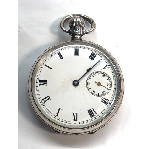 228 - American waltham movement silver pocket watch Birmingham silver hallmarked case measures approx 49mm... 