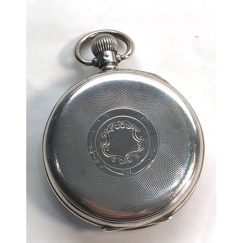 228 - American waltham movement silver pocket watch Birmingham silver hallmarked case measures approx 49mm... 