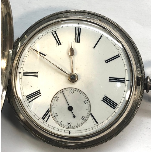 234 - Antique full hunter fusee pocket watch R.Stamford London full hunter silver case fusee movement watc... 