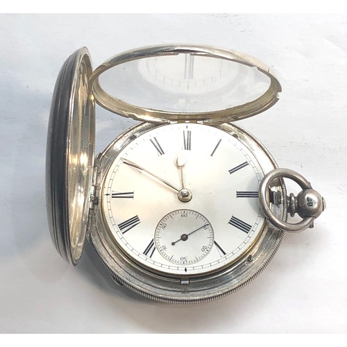 234 - Antique full hunter fusee pocket watch R.Stamford London full hunter silver case fusee movement watc... 