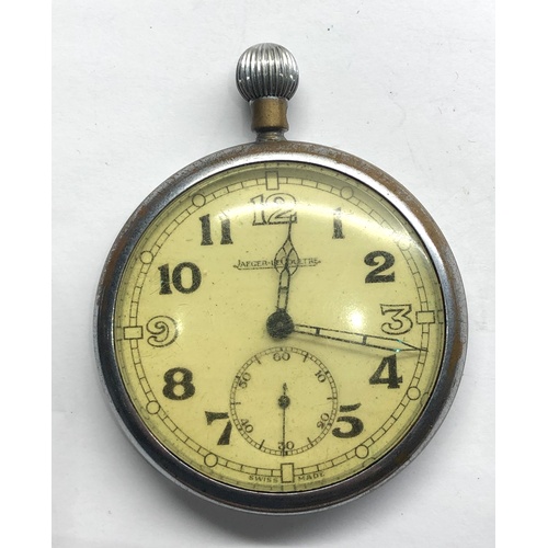 236 - Military Jaeger le Coultre pocket watch marked broad arrow 6e/50 A 24897