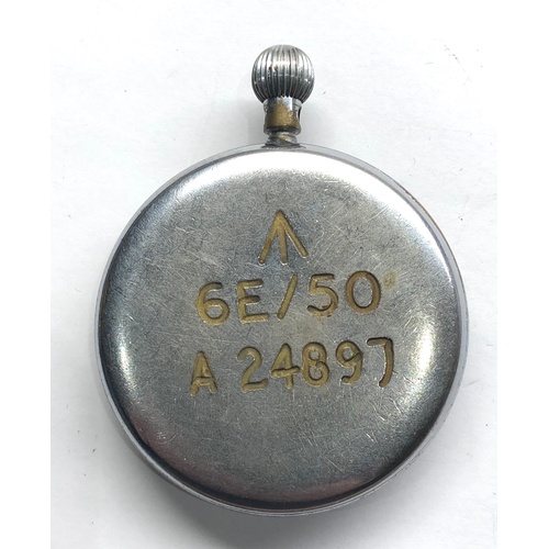 236 - Military Jaeger le Coultre pocket watch marked broad arrow 6e/50 A 24897