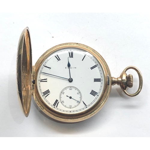 238 - Elgin rolled gold pocket watch full hunter case