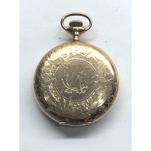 238 - Elgin rolled gold pocket watch full hunter case