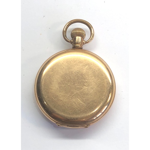 240 - Waltham traveller full hunter pocket watch gold plated