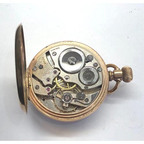 243 - Bulla gold plated open face pocket watch