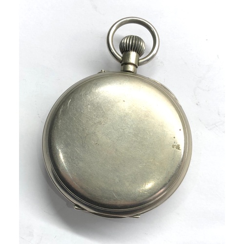 259 - Goliath pocket watch case measures approx 65mm dia nickel case