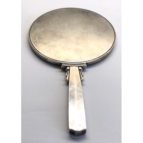 46 - Georg Jensen silver vanity mirror measures approx. 26cm by 14cm hallmarked 134E Denmark  GJ sterling... 