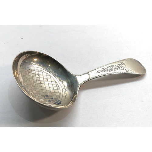 71 - Georgian silver tea caddy spoon Birmingham silver hallmarks