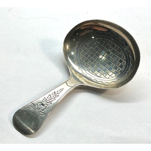 71 - Georgian silver tea caddy spoon Birmingham silver hallmarks