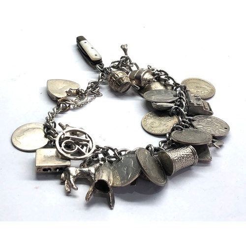 101 - Vintage silver charm bracelet