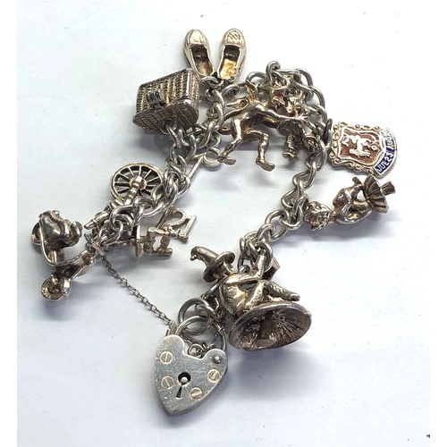 103 - Vintage silver charm bracelet