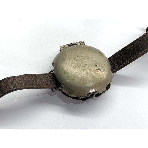 296 - Original gents ww1 trench watch with watch protector patent No 20696 -14 dated 1914 clamshell type