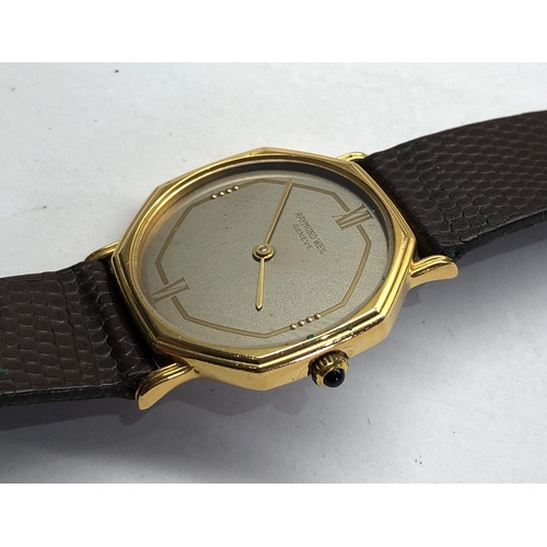 300 - Raymond weil gents vintage gold tone wristwatch