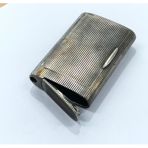 73A - Antique Hallmarked 1895 London STERLING SILVER Cigarette / Vesta Case  w/ Gilded Interior  Maker - U... 