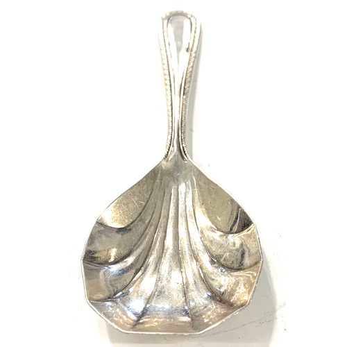 93 - antique Silver hallmarked Irish/Celtic tea caddy spoon