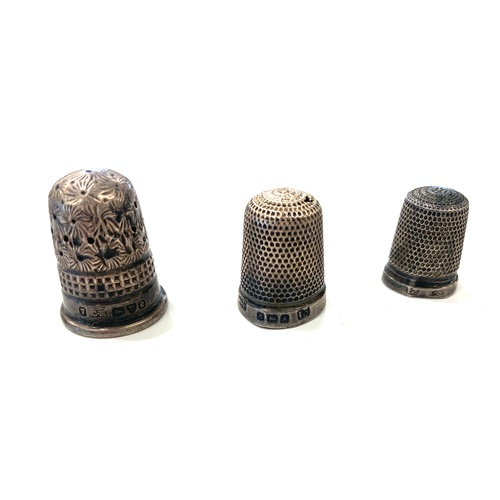 99 - 3 Silver thimbles