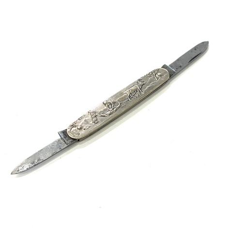 103 - Continental silver decorated pen knife