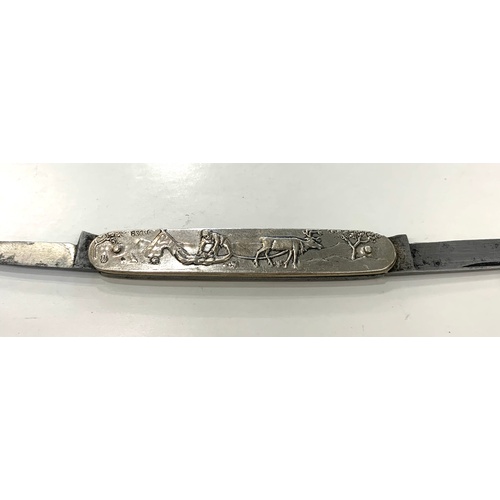 103 - Continental silver decorated pen knife