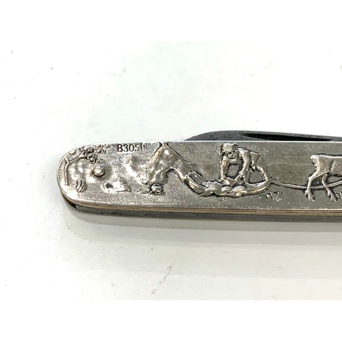 103 - Continental silver decorated pen knife