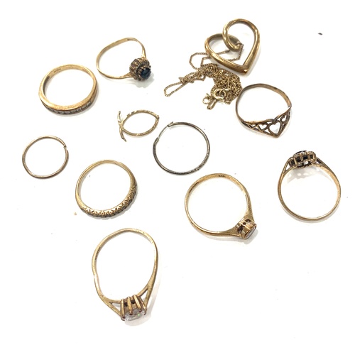 162 - Selection gold jewellery, total approximate weight 11.5g