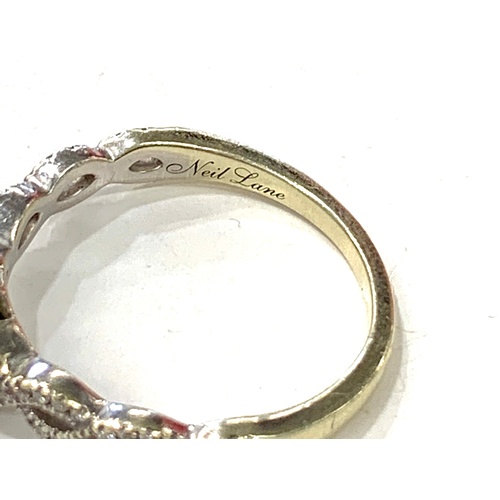 172 - Neil Lane Engagement Ring 5/8 ct tw Princess-cut 14K White Gold. Ring size S, total approximate weig... 