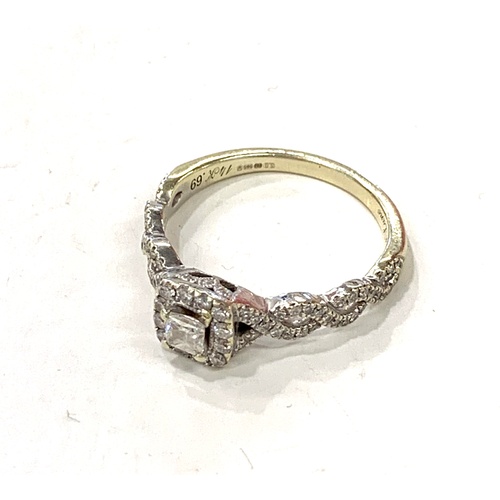 172 - Neil Lane Engagement Ring 5/8 ct tw Princess-cut 14K White Gold. Ring size S, total approximate weig... 